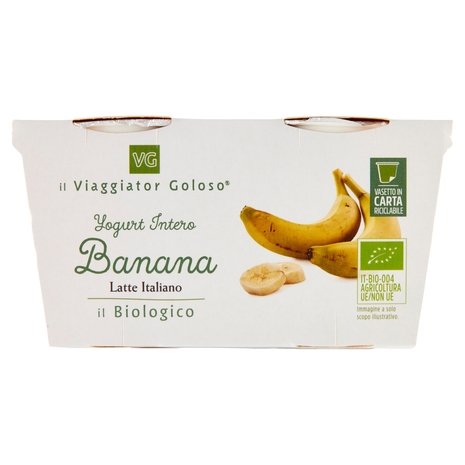 Yogurt Intero alla Banana BIO, 2x125 g